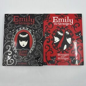 Emily the Strange Lost Days & Stranger and Stranger Paperback Book Lot of 2